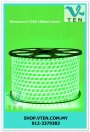 Waterproof 220V 3 Rows 12mm LED Strip Green 180LED/M 10M & Power