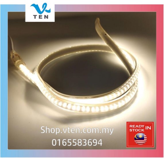 Waterproof 220V 3D 4000K Nature White Color LED Strip Light 1M - Click Image to Close