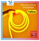 240V IP65 360 Bright Round Neon LED Strip Light Yellow 1Meter
