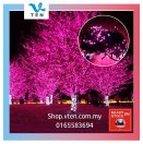 IP67 20M Black Wire Flash Bubble Light Decoration Lamp Pink