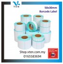 Thermal Barcode Label Sticker 50x30mm For Barcode Printer