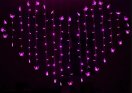2Meter Romantic Love Heart LED String Curtain Light Purple Love