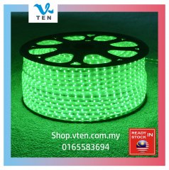 Waterproof 240V Flexible Double Row Bright LED Strip Green 1M
