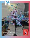 Remote RGB Colorful 2Meter LED Cherry Blossom Sakura Tree Light