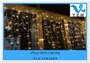 LED Curtain Waterfall Decoration Holiday Lights Warm White 120LE