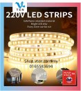 240V IP67 LED Strip Light Ceiling Light Sticker 10cm Cuttable WW