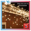 Black Wire 6M 320 LED Curtain Light Icicle String Lampu Lighting