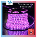 240V Double Row Super Bright LED Strip Lighting Pink Purple 20M