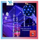 3MX2M Fishnet LED String LED Lamp Outdoor New Year Party Blue