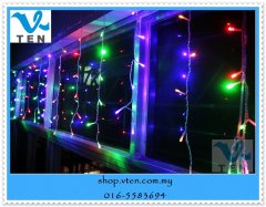 Curtain Waterfall LED Light Christmas Birthday Party Pink 4M