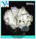 Romantic Battery LED Light Rose For Wedding White 20LED