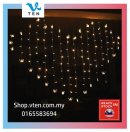 Romantic Love Heart Shape LED String Curtain Light for Bedroom